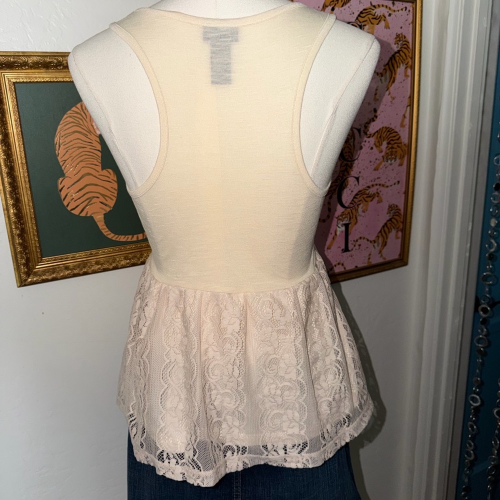 Rue21 Cream Lace Babydoll Top - Picture 2 of 3